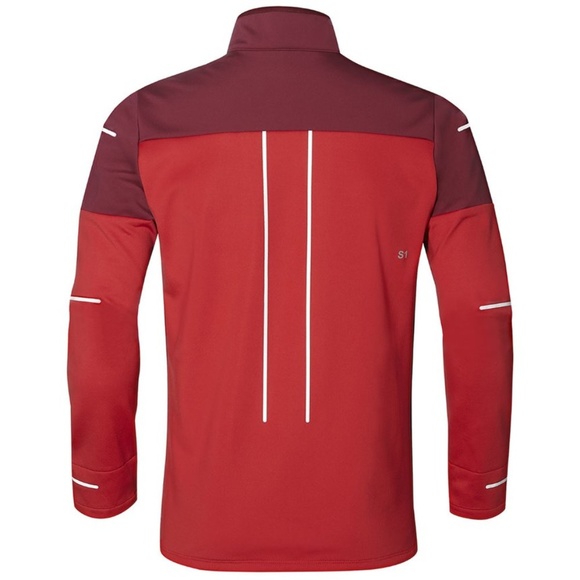 NWT Asics Liteshow soft shell winter jacket zip up coat warm red small - Picture 5 of 6